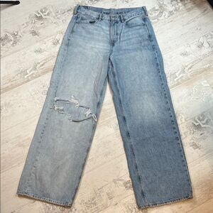 American Eagle Outfitters Distressed Split Color Skater Jeans Size 10 Long